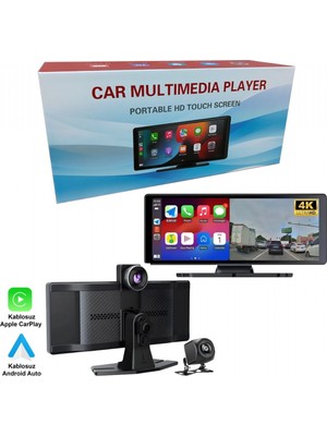 Nyf MB-250 Dvr Kayıt Cihazı 10 Inç 4K Carplay ve Android Uyumlu Çift Kameralı 128 GB (Wevolt)