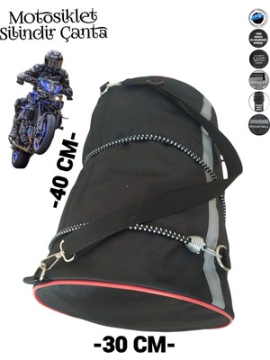 Sevbags Motosiklet Silindir Çanta Gergi Lastikli 30XX40