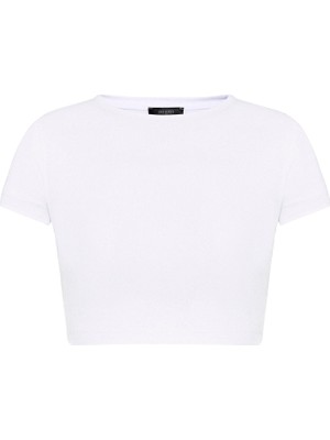 Antioch Beyaz Crop Kadın T-Shirt
