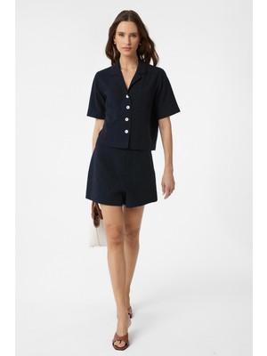 Antioch Siyah Gömlek Şort Kadın Takım