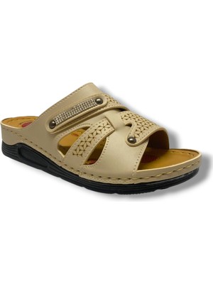 Serra 640-25 Anatomik Masaj Taban Taşlı Tokalı Kadın Terlik