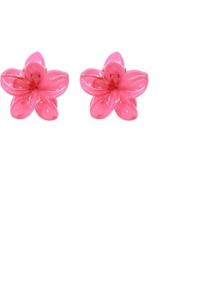 Mini Hibiscus Lüks Asetat Çiçek Mandal Toka Mini Boy 2'li Paket