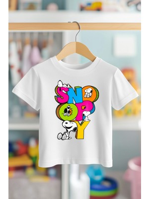 Book OrBook Snoopy  Pamuk Premium Kalite Çocuk Tişörtü (3-12 Yaş)