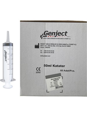 Genject - 50 ml Beslenme Gavaj Enjektörü Çam Uçlu - 60 Adet
