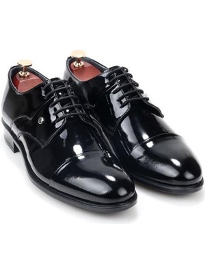 Nevzat Öge 040 Erkek Klasik Rugan Bağcıklı Deri Ayakkabı