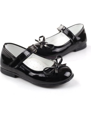 Walkenzo ORTAÇ-2079 Kız Bebek Balerin Rugan Babet Ayakkabı