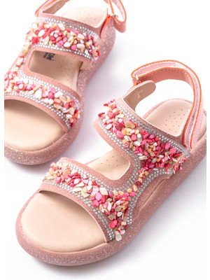 Papuccum Ortopedi Kız Çocuk Hafif Kaydırmaz Taban Sandalet