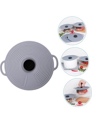 Silikon Isı Koruyucu Tencere ve Tava Kapağı - Koku Sızdırmaz 20 cm - Okaliptus