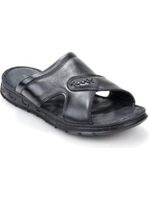 Papuçcity Aldmr 803 Ortopedik Erkek Masaj Tabanlı Hakiki Deri Terlik