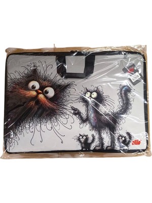 Stilo Kumaş Resim & Proje Çantası (35X50) Desenli (35*50) ( Cat Family)