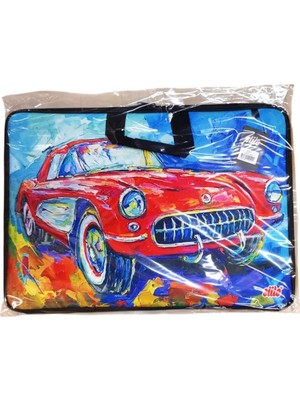 Stilo Kumaş Resim & Proje Çantası (35X50) Desenli (35*50) ( Red Car)