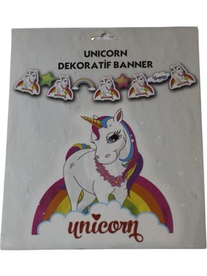 Dekoratif Banner Unicorn