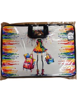Stilo Kumaş Resim & Proje Çantası (35X50) Desenli (35*50) ( Runaway Girl Student)