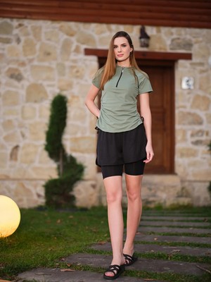 Tesmay Hızlı Kuruyan Kumaş Yarım Kol Şortlu Yüzücü Mayo 24156