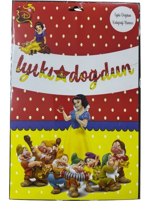 Karakterli Kaligrafi Banner Pamuk Prenses