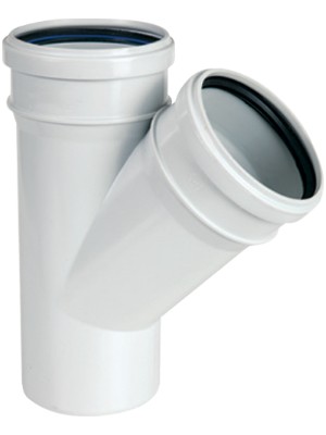Q70-70 Pvc  Atık Su Tek Çatal 45°