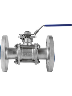 Truevalve DN15 Paslanmaz 3 Parçalı  Flanşlı Küresel Vana 304 Kalite