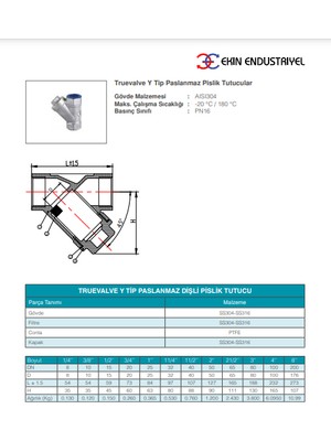 1'' Paslannaz Filtre 304 Kalite