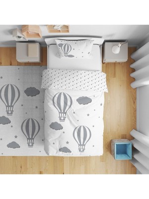 instababyrooms Çocuk Odası Dijital Baskılı Tek Kişilik Çarşafsız Nevresim Takımı 160X220CM MODEL0015