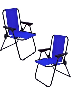 2-6 Yaş Lüx Çocuk Piknik Sandalyesi-Mini Kamp Sandalyesi-Mavi-2 Adet