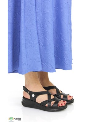 Mammamia Kadın  Deri Ortopedik Günlük Sandalet M26YS2370