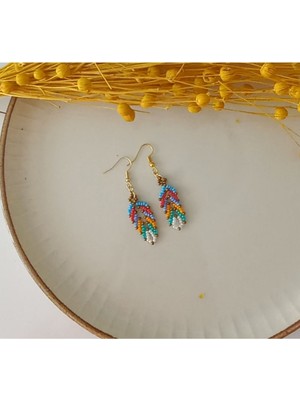 Kum Boncuk  Oya El Yapımı Küpe