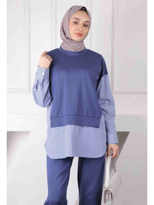 Kadın Oys Modal Kumaş Gömlekli Takım