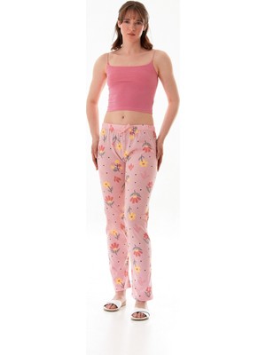 Çiçek Baskılı Pijama Altı