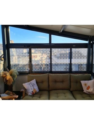 Dantel Desenli Krem Cam Süslemesi - Kendiliğinden Tutunan, Sihirli, Akıllı Statik Dekoratif Bordür