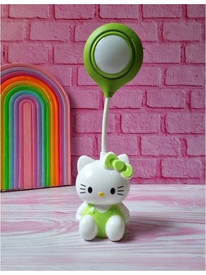 Sanrio Hello Kitty Tasarımlı Şarzlı Çocuk Odası Masa Lambası