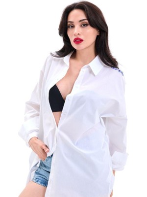 La Mode Istanbul 7434 Gömlek-Beyaz
