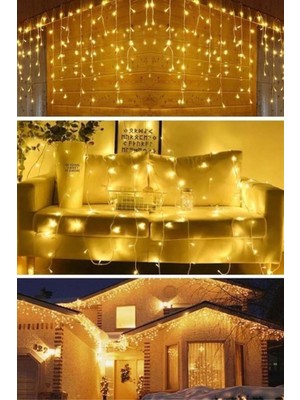 8 Fonksiyonlu 16 Saçaklı Perde LED 3 x 1 (Günışığı)