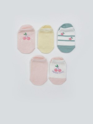 Lcw Baby  Baskılı Kız Bebek Patik Çorap 5'li  (S5)
