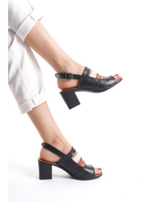 Papuç Sepeti FRZN-2892 Kadın 7 cm Topuklu Yazlık Ayakkabı