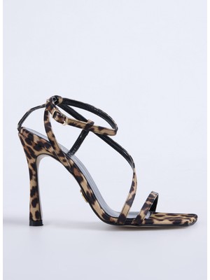Kahve Kadın Stiletto Berta Leopar