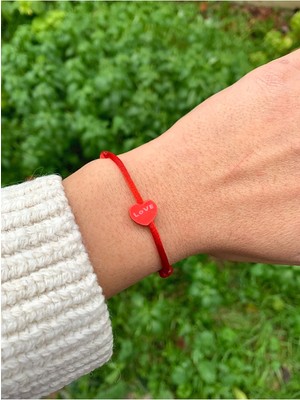 Kırmızı Kalpli Love Aşk Bileklik