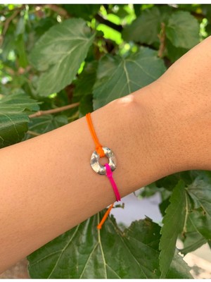 Turuncu Pembe Ip Bileklik