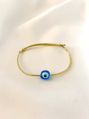 Nazar Boncuklu Altın Renk Bileklik