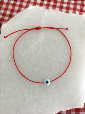 Nazar Boncuklu Kırmızı Bileklik