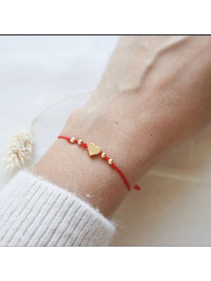 Kırmızı Kalp Bileklik