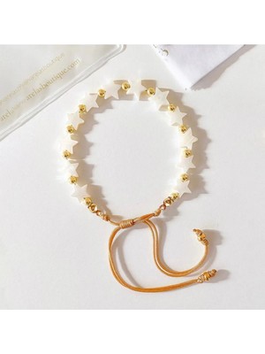 Doğal Sedef Yıldız Bileklik