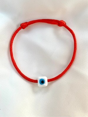 Nazar Boncuklu Küp Kırmızı Ip Bileklik