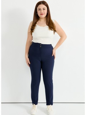 Selen Normal Bel Normal Lacivert Kadın Pantolon 25YSL5395