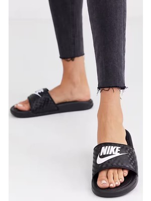 Nike benassi jdı print sliders siyah kadın spor terlik