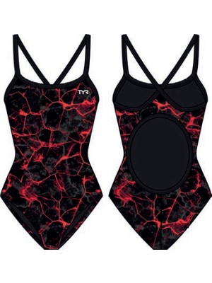Tyr Durafast Elite® Df Kız Çocuk Mayosu - Synapse (Kırmızı)