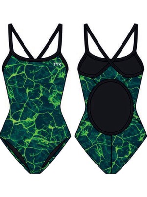 Tyr Durafast Elite® Df Kız Çocuk Mayosu - Synapse (Yeşil)