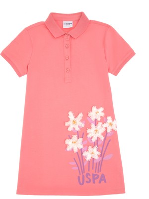 U.S. Polo Assn. Kız Çocuk Pembe Örme Elbise 50303278-VR041