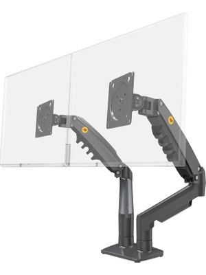 North Bayou NB F160U 17"-27" Monitör Tutucu Amortisörlü 2-9 kg Monitör Standı 2023 Yeni Tasarım (2x USB Kablo Hediye)