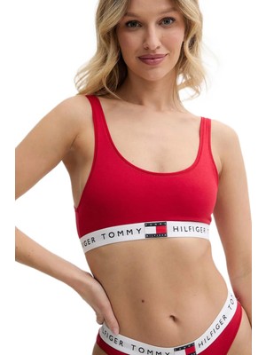 Tommy Hilfiger Kadın Kırmızı Bralet %90 Yenilenebilir Pamuklu Dikişsiz Rahatlık ile Kap