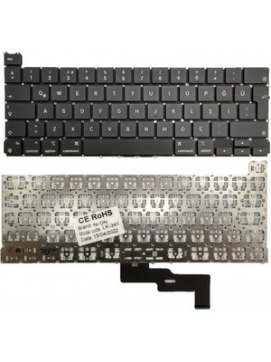 Nion Apple A2338 Late 2020 2021,Apple MacBook Pro 13" M1 A2338 Uyumlu Notebook Klavye (Siyah Tr Büyük Enter)